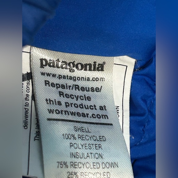 Patagonia Toddler Down Sweater Jacket 4T Blue Puffer Coat Kids Winter - Picture 12 of 12